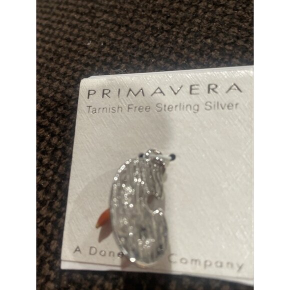 Primavera Sterling Silver Artist Palette Pendant With Colorful Gem Accents - Picture 3 of 4